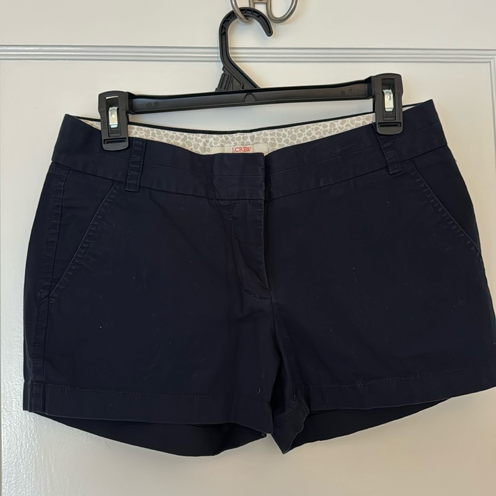 J. Crew Factory Chino Shorts, Navy, Size 2